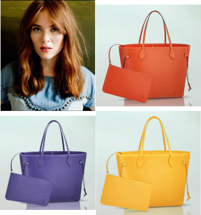 Angela Scanlon Vuitton Graces For 2013 Louis Vuitton Neverfull MM Epi Leather Handbags | Purse ...